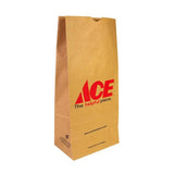 Ace Logo Recycled Paper Brown Shopping Bag 500 pk 16.125 in. H X 5.3125 in. W X 8.25 in. L