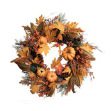 BNDL Harvest 24" B/O Wreath and 9' Fall Harvest Garland