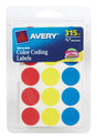 LABEL COLOR 3/4"RND 306