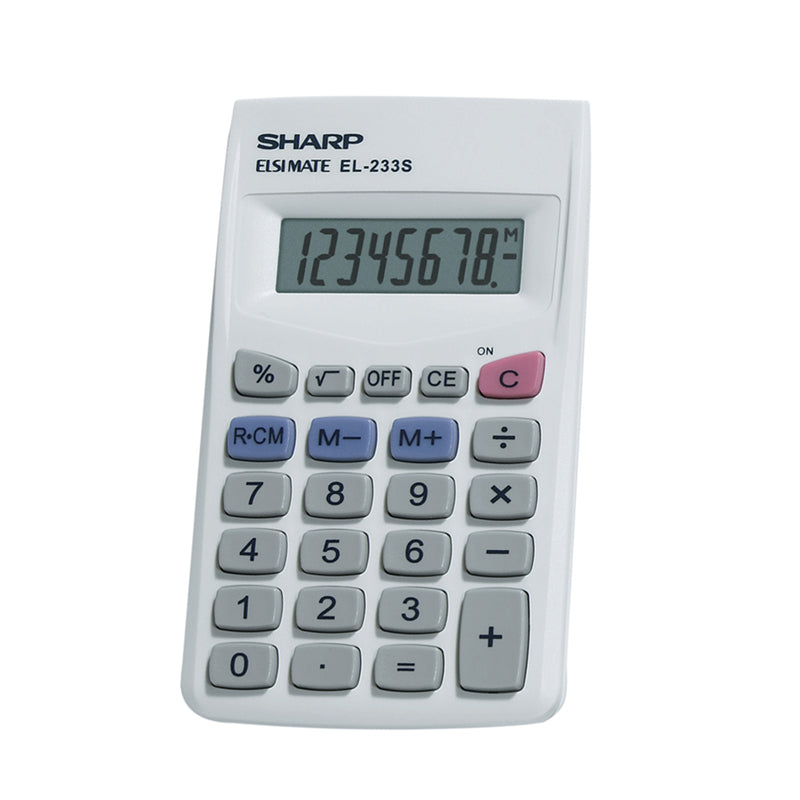 Sharp White 8 digit Calculator