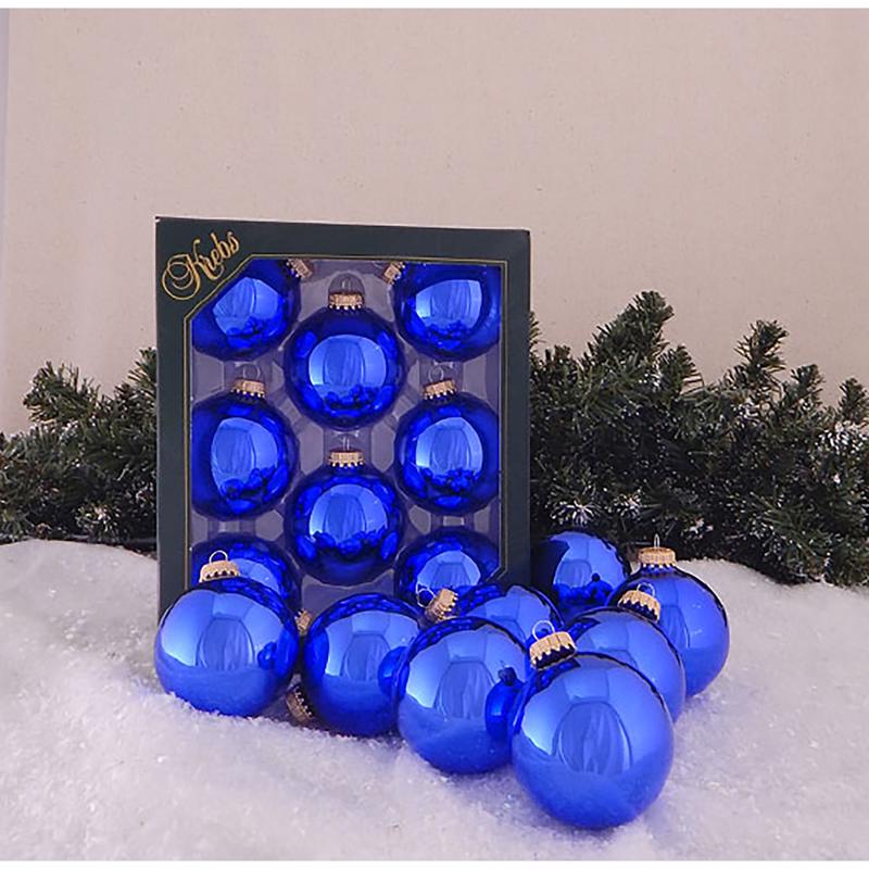 Christmas by Krebs Victoria Blue/Gold Ball Ornament