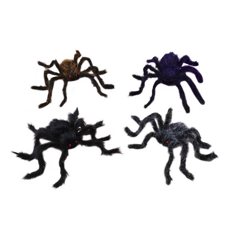 Fun World 11 in. Hairy Spider Halloween Decor