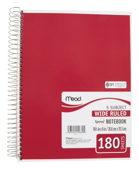 NOTEBK SPRL8X10.5WD180CT