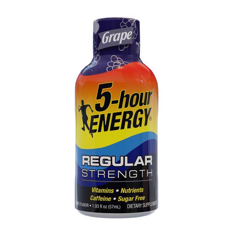5-hour Energy Regular Strength Sugar Free Grape Energy Shot 1.93 oz