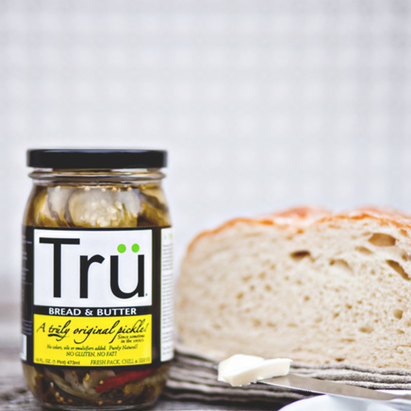 Tru Pickles Bread and Butter Pickles 16 oz Jar