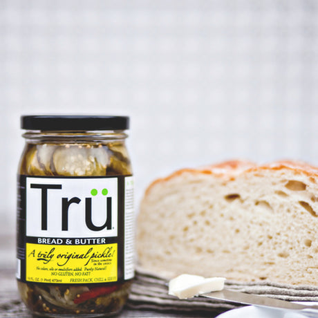 Tru Pickles Bread and Butter Pickles 16 oz Jar