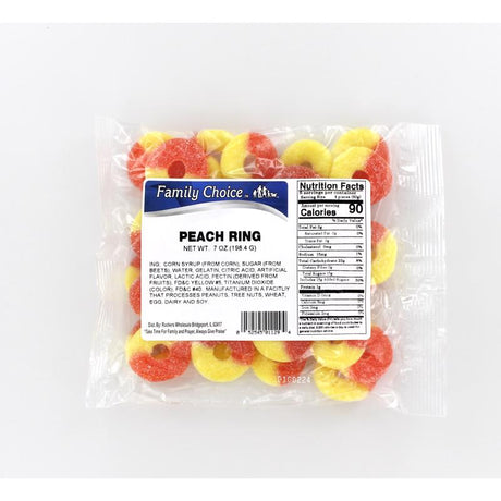 PEACH RINGS 7 OZ