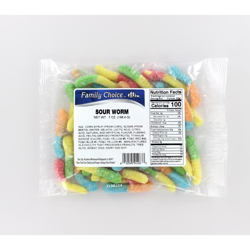 SOUR WORM 7.5 OZ