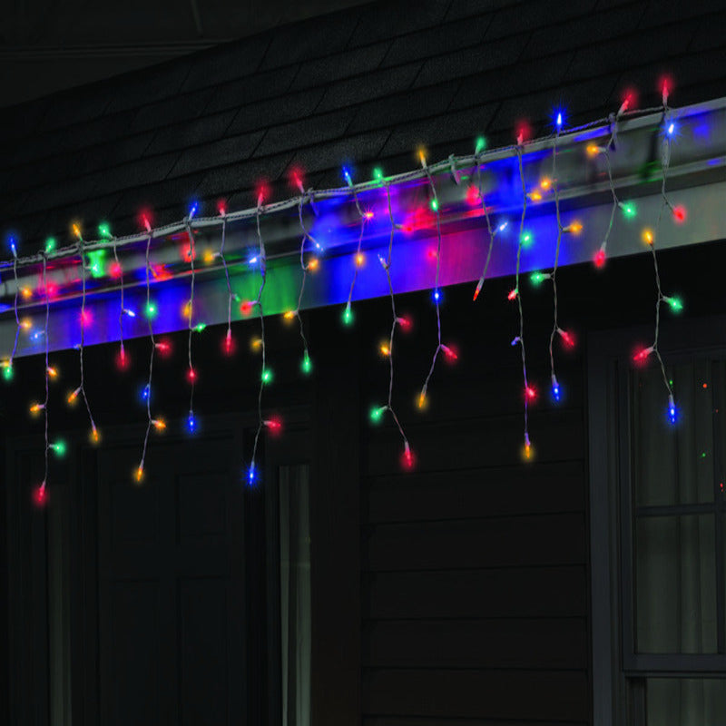 Celebrations LED M5 Multicolored 100 ct Icicle Christmas Lights 6.3 ft.