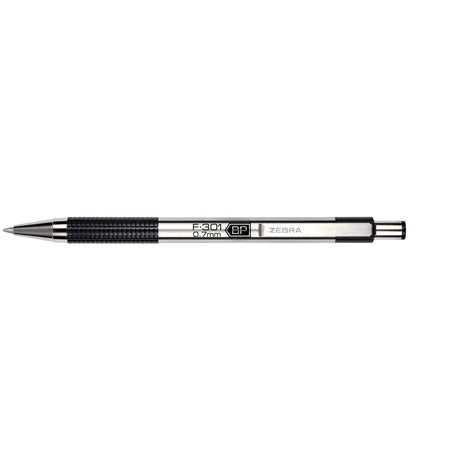 Zebra F-301 Black Retractable Ball Point Pen 1 pk