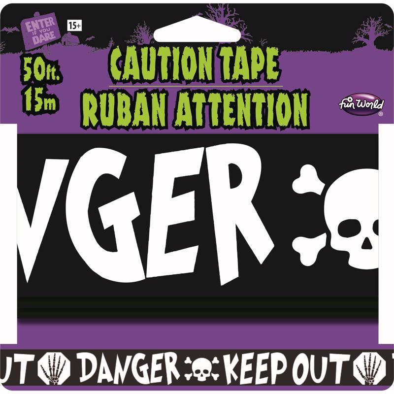 Fun World 3 in. Caution Tape Halloween Decor