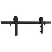 National Hardware Classic Matte Black Steel Barn Door Hanger Kit 1 pc