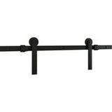 National Hardware Builder Matte Black Steel Barn Door Hanger Kit 1 pc
