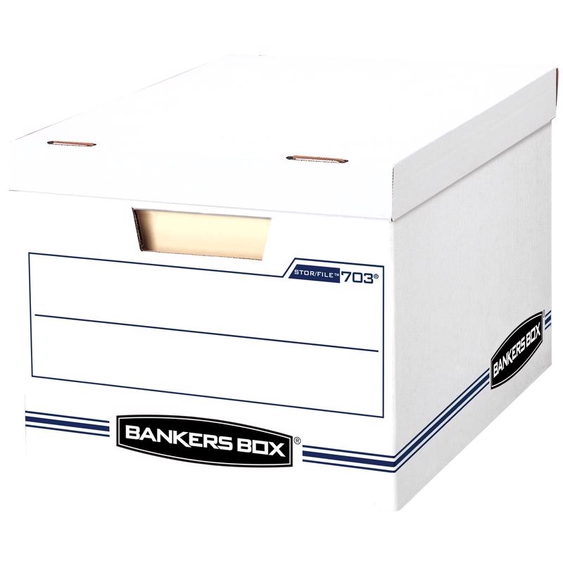Bankers Box Stor/File 450 lb White Storage Box 10 in. H X 12 in. W X 15 in. D Stackable