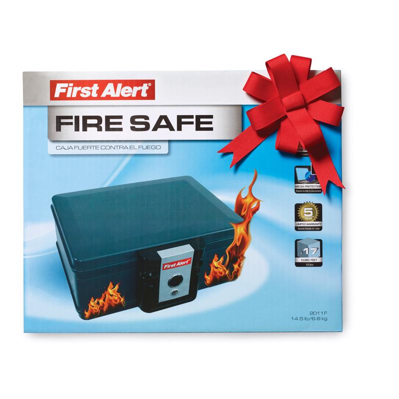 First Alert 0.17 cu ft Key Lock Blue Fireproof Safe