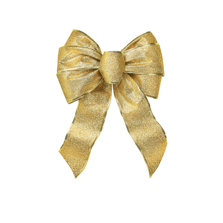 Holiday Trims Assorted 7 Loop Christmas Bow 8.5 in.