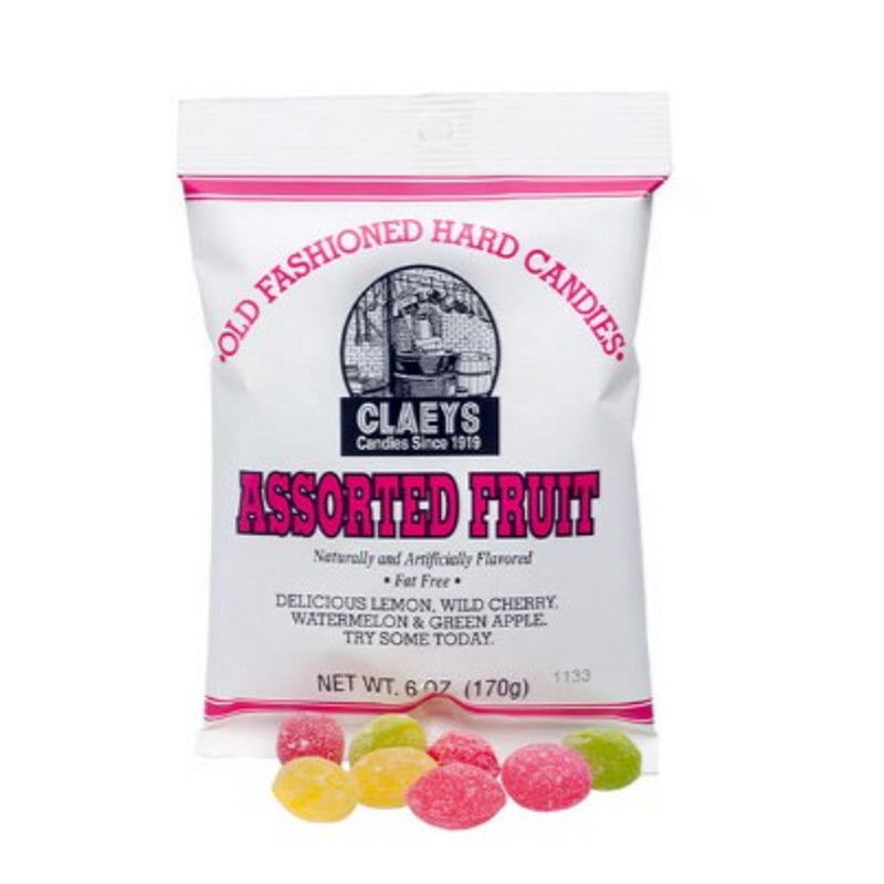 Claeys Old Fashioned Assorted Fruit Hard Candy 6 oz