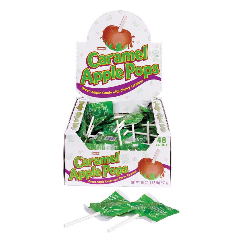Tootsie Caramel Apple Pops Green Apple, Caramel Lollipop