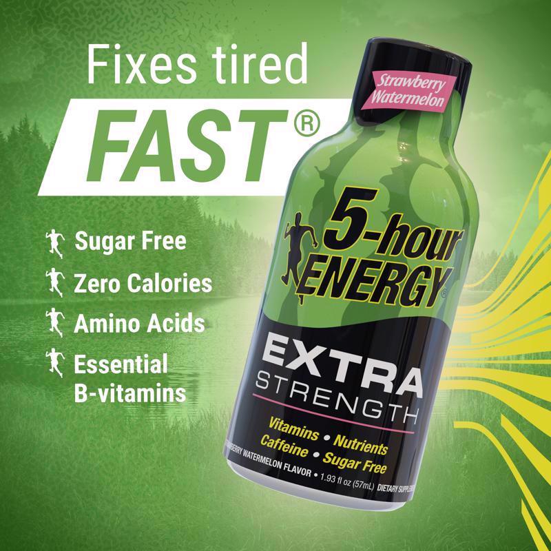5-hour Energy Extra Strength Sugar Free Strawberry Watermelon Energy Shot 1.93 oz