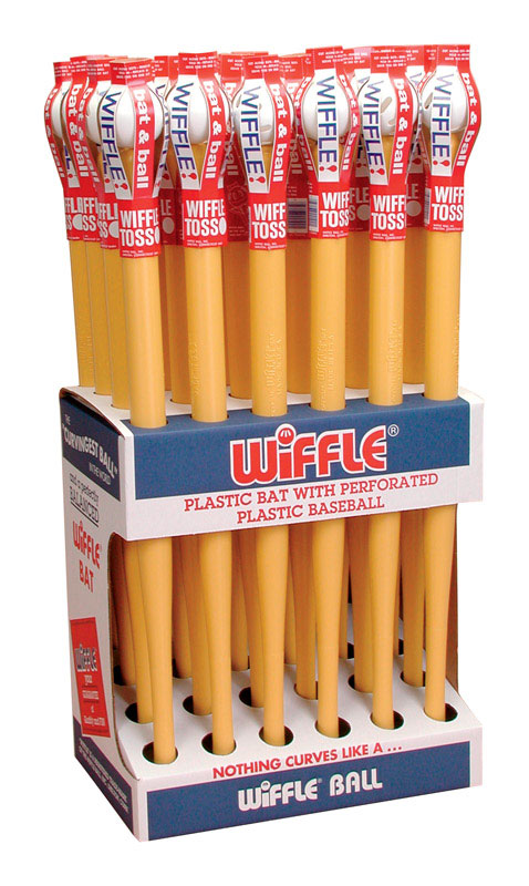 Wiffle Ball/Bat Set Plastic Yellow 2 pc