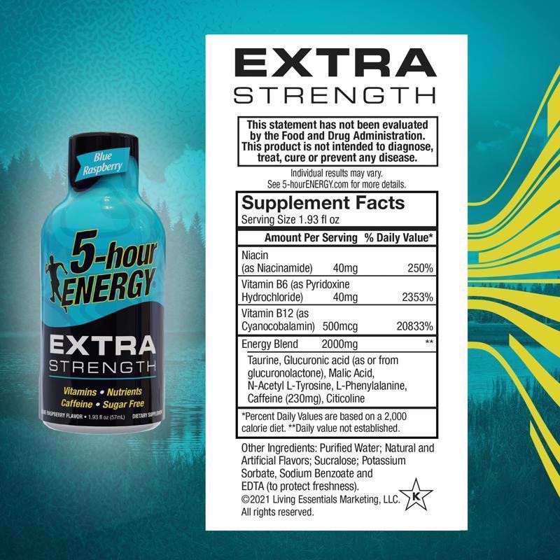5-hour Energy Sugar Free Blue Raspberry Energy Shot 1.93 oz