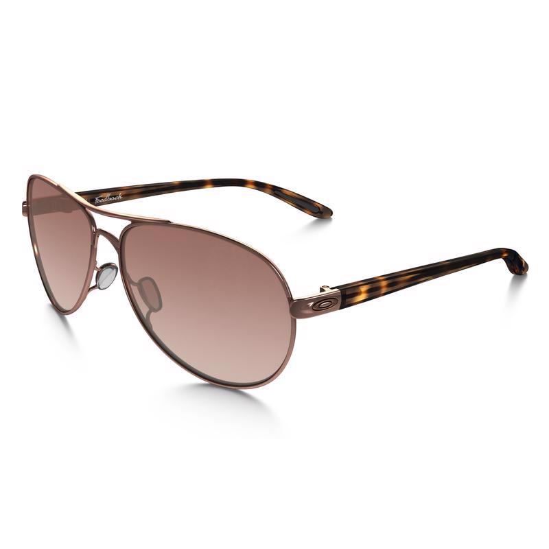 Oakley Feedback Unisex Tortoise Frame Rose Lens Sunglasses