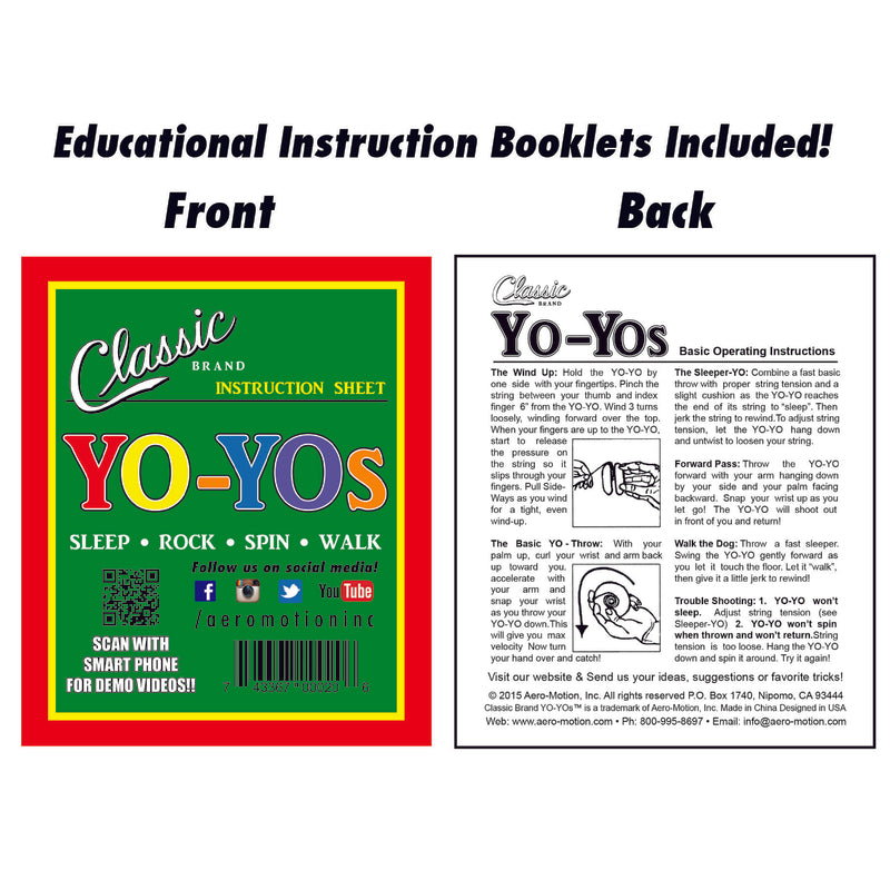 Aero-Motion Yo-Yo Wood Assorted 1 pc