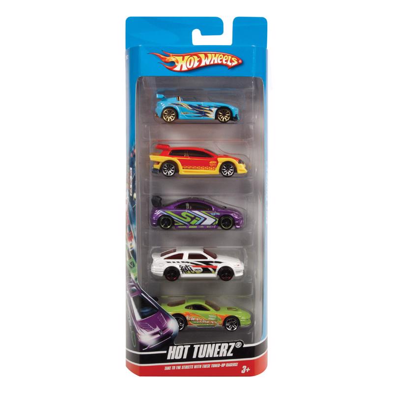 Hot Wheels Hot Tunerz Diecast Car Plastic Multi-Colored 5 pc