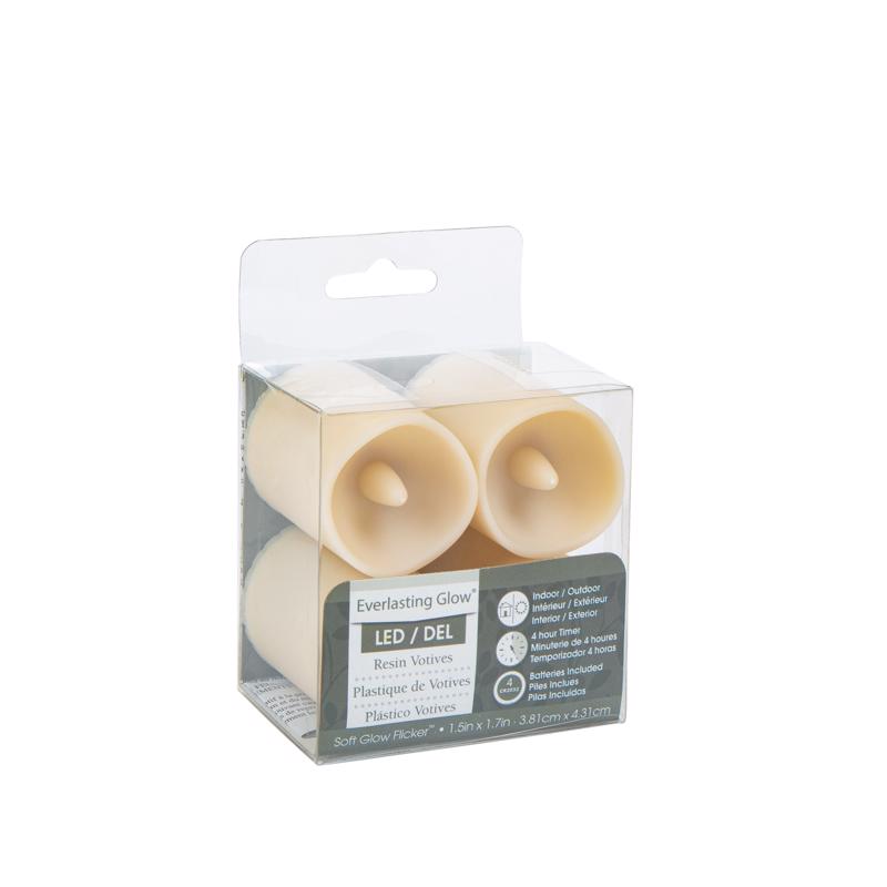 Everlasting Glow White No Scent LED Candle Votive Candles