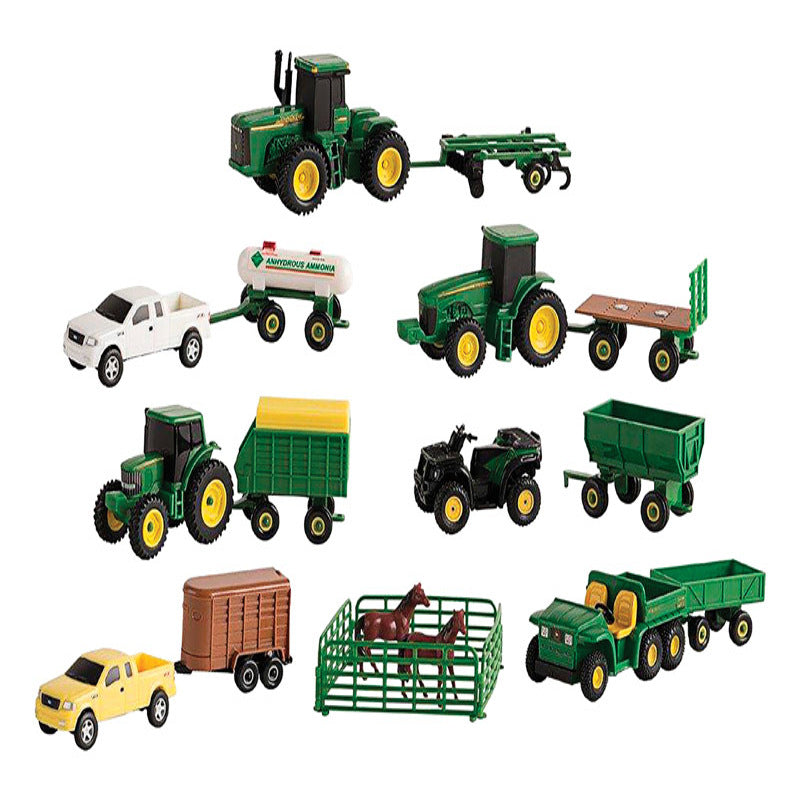 TOMY John Deere Vehicle Toy Set Plastic Assorted 20 pc