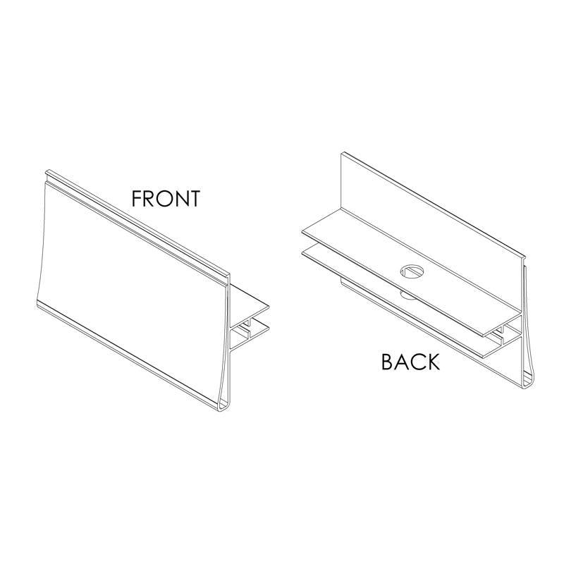 Plastic Peg Hook Bin Tag Holder 9/16 in. H X 1-5/16 in. W