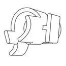 1/2 in. H X 3/4 in. W X 1 in. L Clear Accessory Clip for POP Holder Plastic