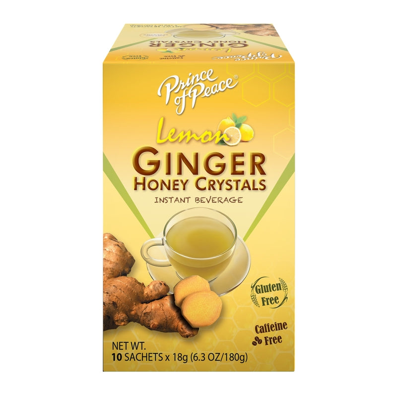 Prince of Peace Ginger Honey Crystals Lemon Tea Bags 10 pk