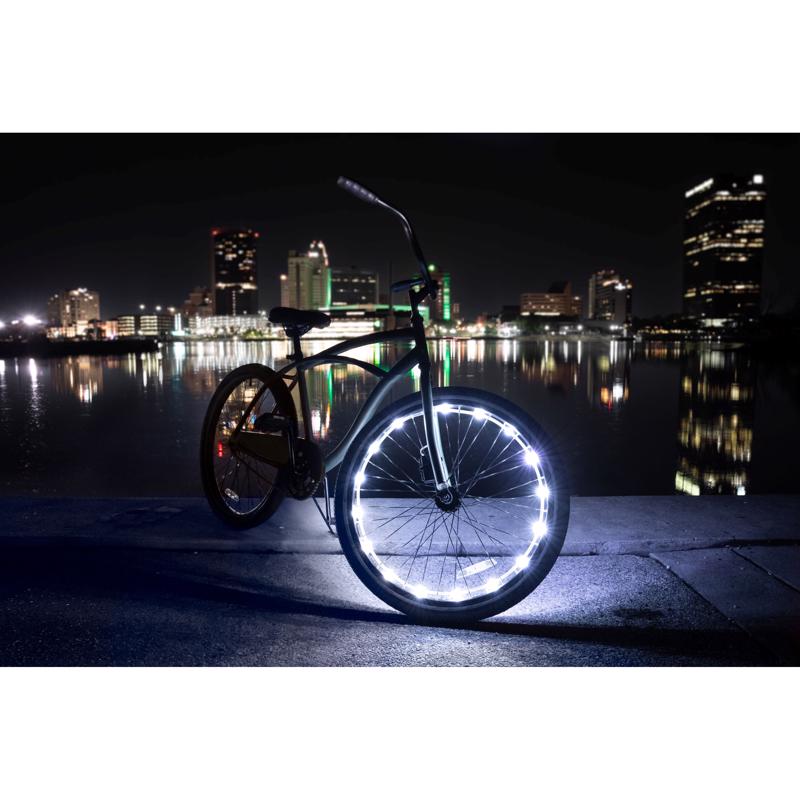 Brightz Wheel Brightz White LED Bike Accessory ABS Plastics 1 pk