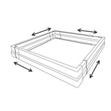 6 in. H X 28 in. W X 28 in. L Black Large Adjustable Pallet Guard Plastic
