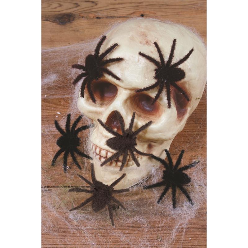 Fun World 5 in. Mini Hairy Spiders Halloween Decor