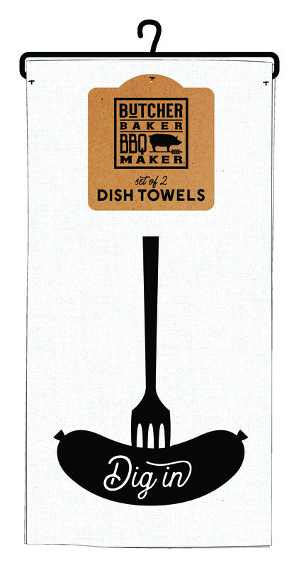 DISH TOWELS DIG IN 2PK