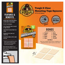 Gorilla Double Sided 1 in. W X 1 in. L Mounting Squares Clear