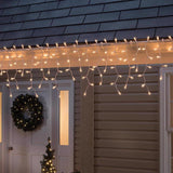 Celebrations Incandescent Icicle Light Set Clear 17 ft. 300 Lights