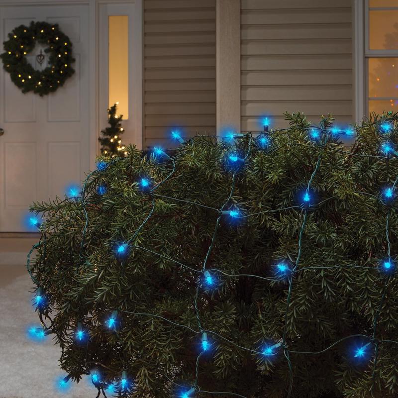 Celebrations Incandescent Mini Blue 150 ct Net Christmas Lights 6 ft.