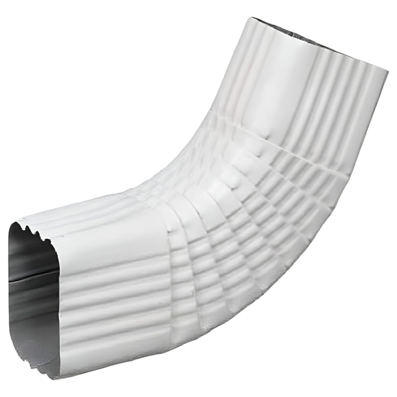 Amerimax 2 in. H X 3 in. W X 17 in. L White Aluminum B Gutter Elbow