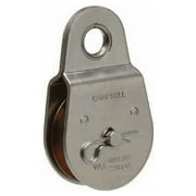 Campbell 3 in. D Zinc Plated Steel Fixed Eye Single Sheave Rigid Eye Pulley