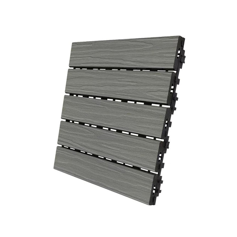 Aura 12 in. W X 12 in. L Gray Oak Composite Balcony/Deck Tiles 6 sq ft