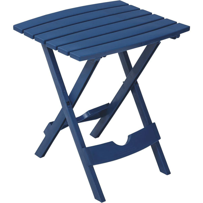 Adams Quik-Fold Patriotic Blue Rectangular Resin Folding Side Table