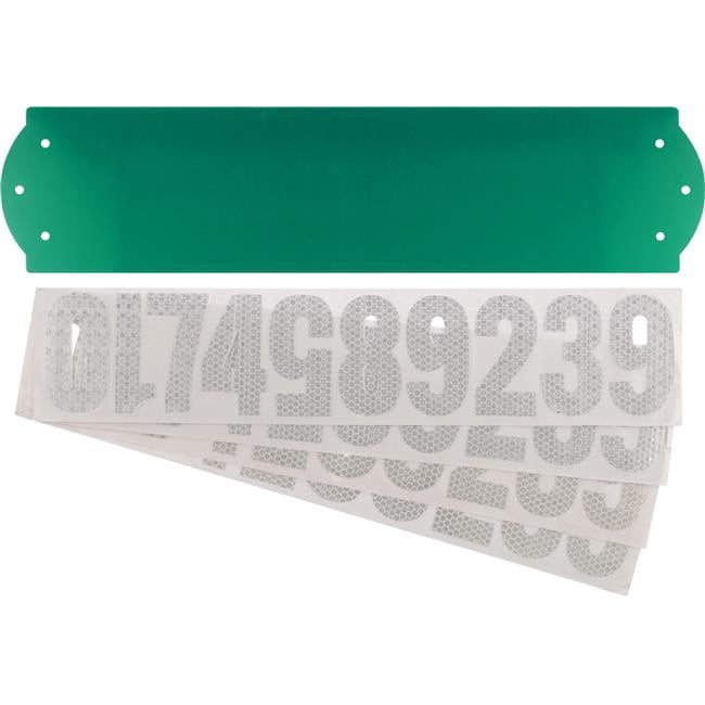 HILLMAN Gloss Green Die-Cast Zinc 911 Address Kit