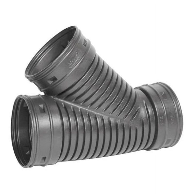 Advance Drainage Systems Schedule 40 6 in. Snap X 6 in. D Snap Polyethylene 16 in. Wye 2 pk