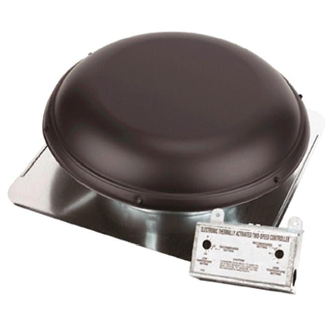 Air Vent 26 in. H X 26 in. W X 9 in. L X 14.5 in. D Brown Steel Power Roof Ventilator