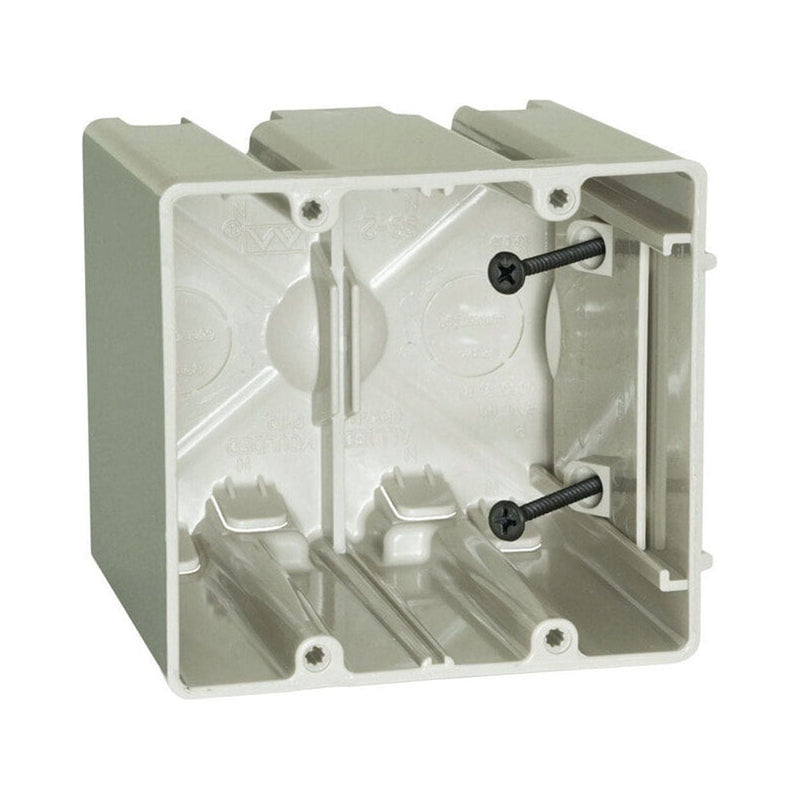 Allied Moulded SliderBox 42 cu in Square Polycarbonate 2 gang Outlet Box Beige