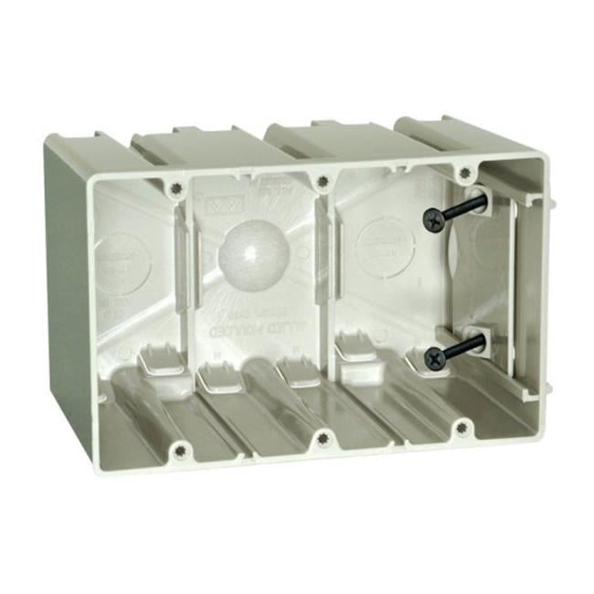 Allied Moulded SliderBox 61 cu in Rectangle Polycarbonate 3 gang Outlet Box Beige