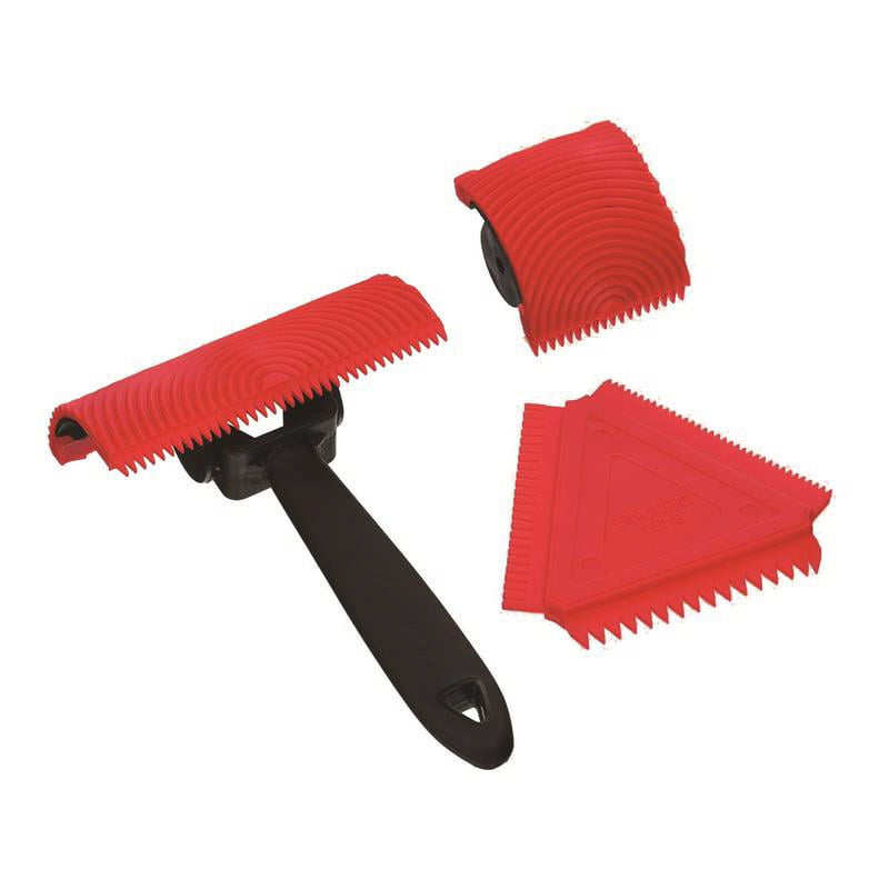 Allway Orange Plastic Wood Graining Set